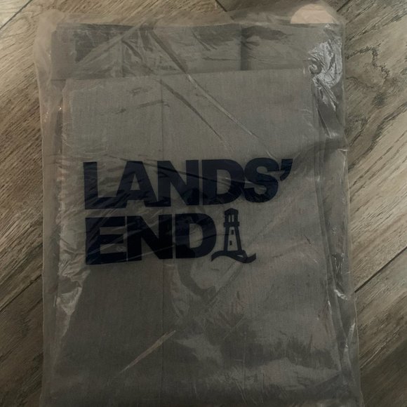 NWT LANDS' END TAILORED FIT NO IRON CHINO PANTS PEWTER HEATHER 35 - Picture 10 of 13